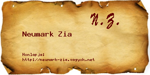 Neumark Zia névjegykártya